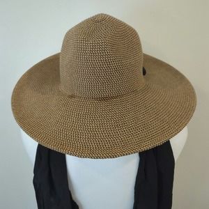 San Diego Hat Co. Women's Ultrabraid Fedora With Facial Scarf Wrap